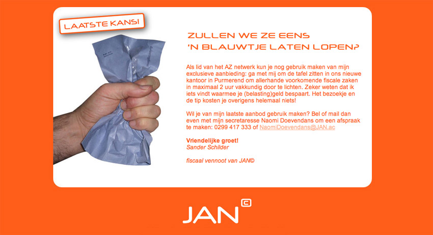 mailing met JAN accountants