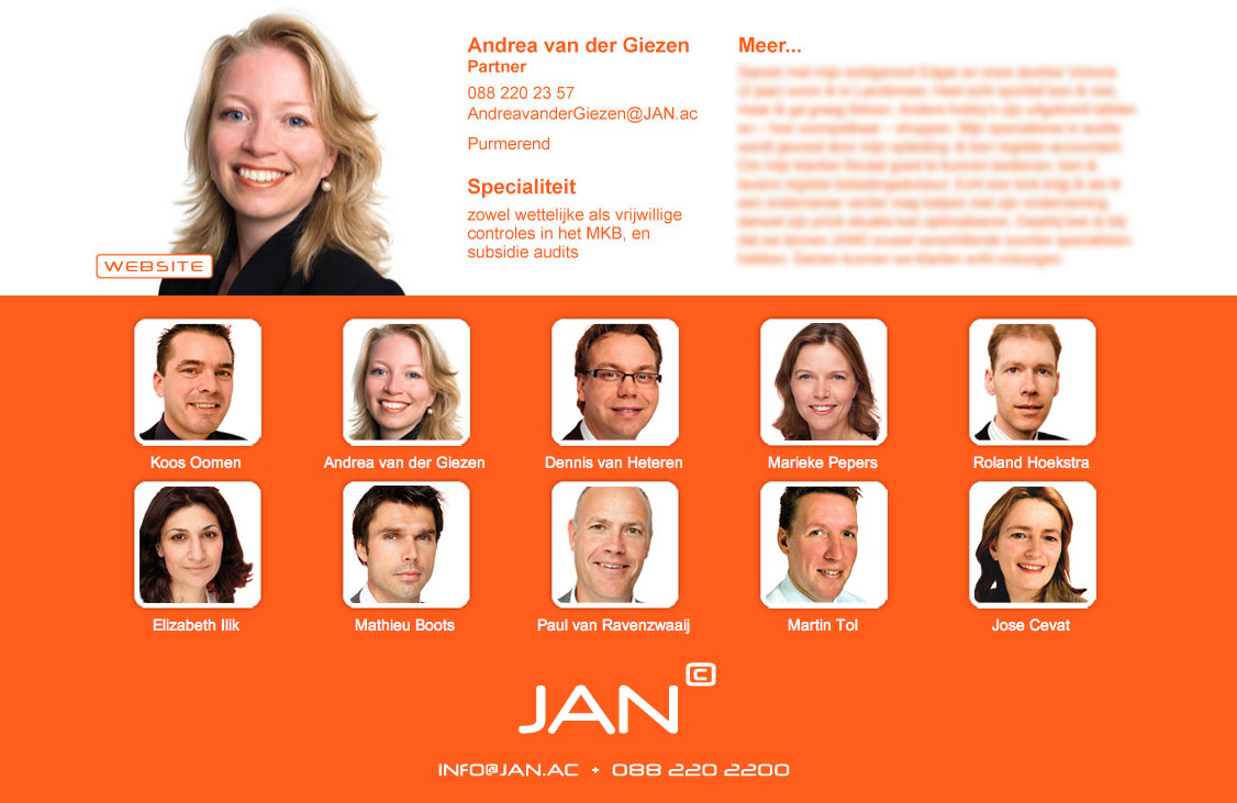 speedate met JAN accountants